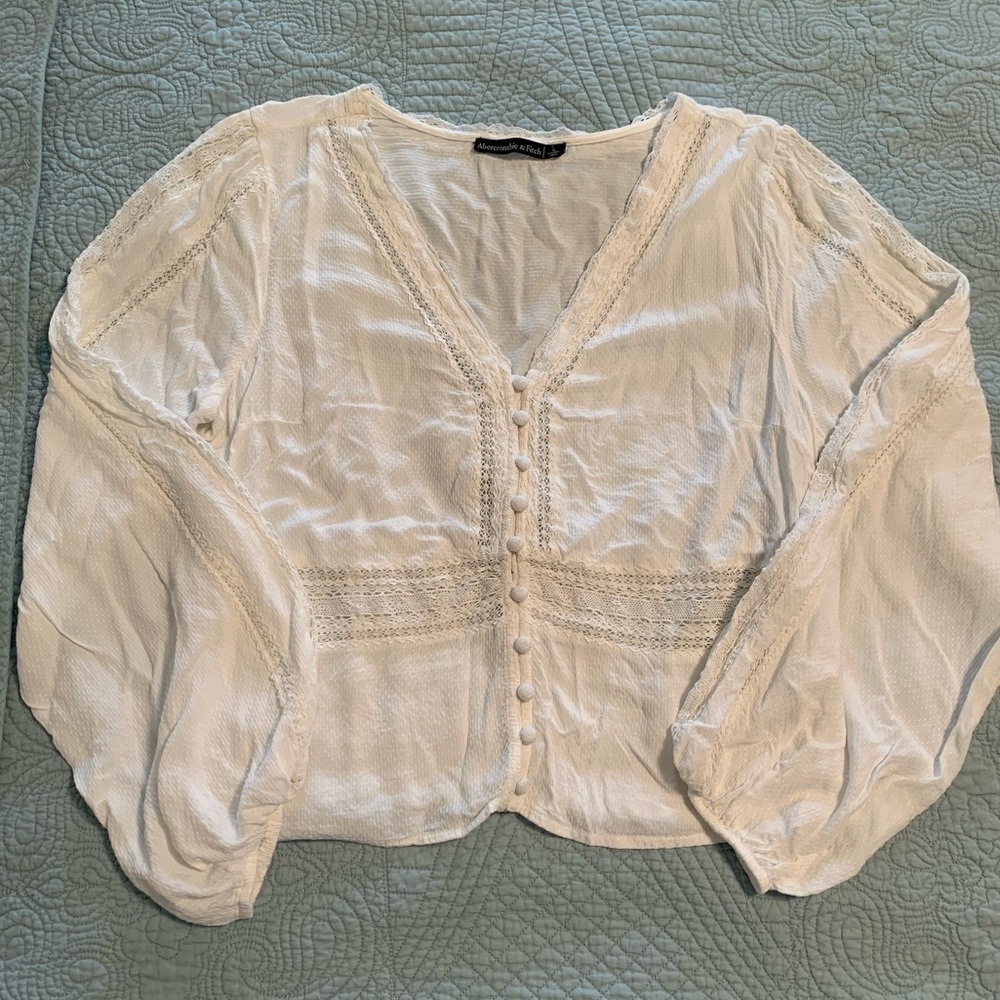 Beautiful white peasant blouse from Abercrombie
